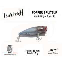 Leurre Dur Surface - Popper Miroir Royal Argenté - LeurresH